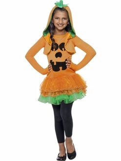 Smiffys Pompoen kostuum - tutu jurkje - oranje - voor meisjes - Halloween verkleedkleding