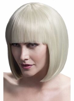 Smiffys Professionele boblijn damespruik - blond - carnaval verkleed pruik