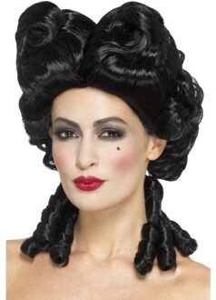 Smiffys Pruik Deluxe Gothic Baroque Zwart
