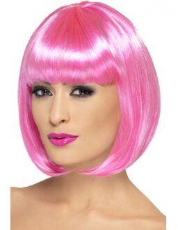 Smiffys Pruik Partyrama Roze
