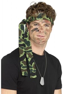Smiffys Rambo hoofdband camouflage