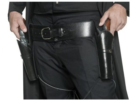 Smiffys "Riem met twee holsters voor volwassenen - Verkleedattribuut - One size"