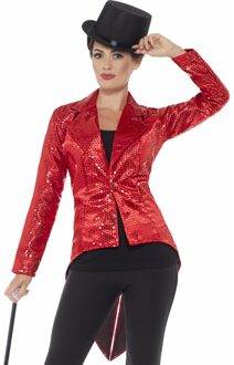 Smiffys Rood dames slipjas met pailletten