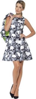 Smiffys Schedel print jurk met blazer voor dames