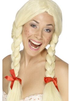 Smiffys "Schoolmeisjespruik voor vrouwen - Verkleedpruik - One size"