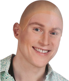 Smiffys Set van 4x Kale kop verkleed pruiken voor volwassenen - Themafeest verkleed accessoires