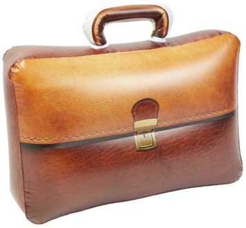 Smiffys Smiffy's Aktetas/schooltas - opblaasbaar - geslaagd artikelen - 45 x 30 cm Bruin
