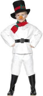Smiffys Sneeuwpop pak voor kinderen - Verkleedkleding - 116/122