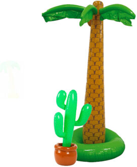 Smiffys Tropische feestversiering opblaasbaar palmbomen/cactus