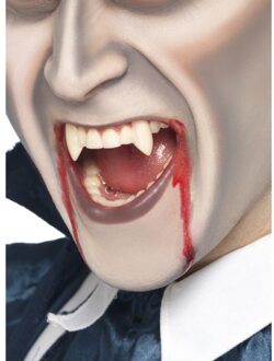 Smiffys Vampier hoektanden - Halloween/horror verkleedaccessoires - Dracula gebitje/tanden