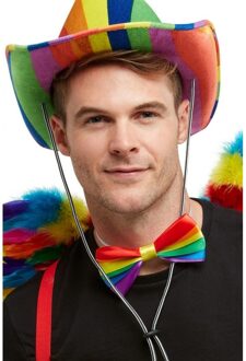 Smiffys Verkleed accessoires regenboog strik Multi