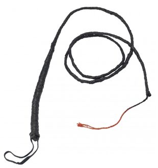 Smiffys Verkleed accessoires - zweep - 183 cm - zwart - avonturier thema - Carnaval