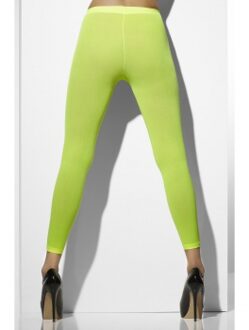 Smiffys Verkleed dames legging - Neon groen - Carnaval/themafeest - 70 denier