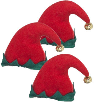 Smiffys Verkleed haarband Mini elfenmuts - 5x - diadeem - vilt - kerst accessoires