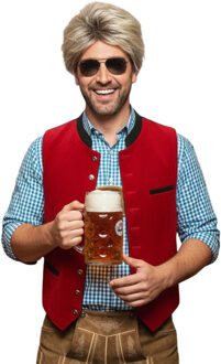 Smiffys Verkleed pruik - blond haar - voor heren - oktoberfest - schlager pruik