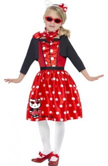 Smiffys Verkleedkleding Hello Kitty rood 130-143 (7-9 jaar) - Carnavalsjurken