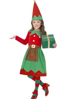 Smiffys "Verkleedpak Elf voor meisjes Kerst - Kinderkostuums - 152/158"