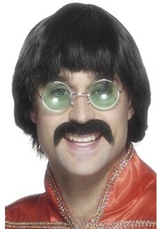 Smiffys Verkleedpruik - Beatles look - 60s en 70s - heren/mannen - feestpruik - zwart