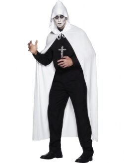 Smiffys Witte clan cape 119 cm lang