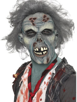 Smiffys Zombie masker - grijs haar - halloween - horror - masker