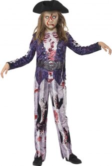 Smiffys Zombie piraat kostuum voor meisjes - Verkleedkleding - Maat 140/152