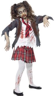 Smiffys Zombie schoolmeisje verkleedkleding kostuum voor meisjes - Horror/ Halloween thema Multi
