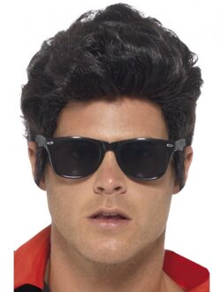 Smiffys Zonnebril jaren 50 - zwart - volwassenen - kunststof - feestbril - brillen