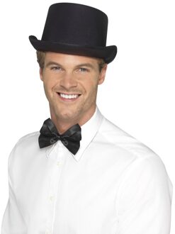 Smiffys Zwarte hoge hoed satijn look voor heren