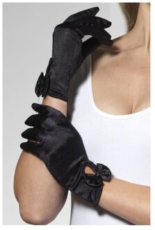 Smiffys Zwarte korte verkleed handschoenen voor dames