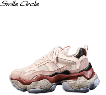 Smile Circle sneakers Women 2020 Spring Fashion Breathable Casual Cozy Flat Shoes platform Shoes Outdoor Ladies Dad Sneakers
