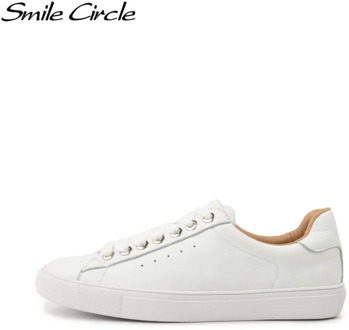 Smile Circle Sneakers Women Flats Shoes Lace-up Spring Fashion Casual Comfortable Ladies Shoes big size 36-42