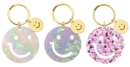 Smile sleutelhanger smiley, assorti