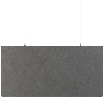 SMIT VISUAL Akoestisch plafondpaneel PET-vilt - 60x120 cm - Donkergrijs
