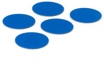 SMIT VISUAL Beschrijfbare magneet voor whiteboards - Cirkel - Blauw