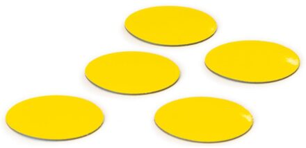 SMIT VISUAL Beschrijfbare magneet voor whiteboards - Cirkel - Geel