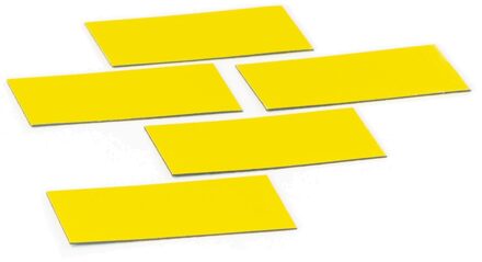 SMIT VISUAL Beschrijfbare magneet voor whiteboards - Rechthoek - Geel