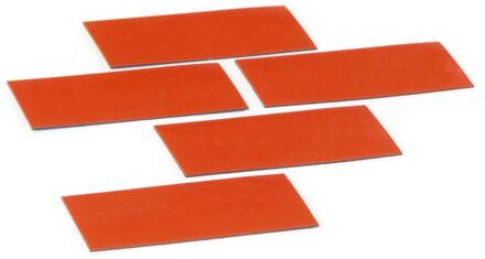 SMIT VISUAL Beschrijfbare magneet voor whiteboards - Rechthoek - Rood