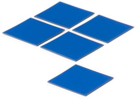 SMIT VISUAL Beschrijfbare magneet voor whiteboards - Vierkant - Blauw