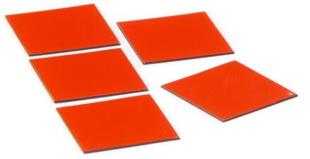 SMIT VISUAL Beschrijfbare magneet voor whiteboards - Vierkant - Rood
