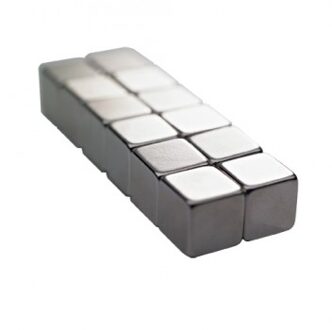 SMIT VISUAL Glassboard magneet - vierkant - zilver - 12 - stuks