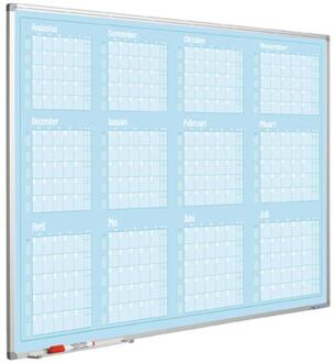 SMIT VISUAL Jaarplanner blauw - 90x120 cm - Augustus-Juli