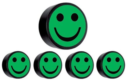 SMIT VISUAL Magneet smiley 35mm groen