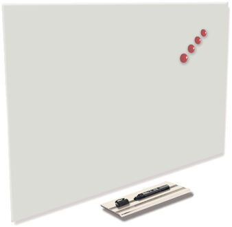 SMIT VISUAL Premium Glassboard verborgen ophang - 120x150 cm - Wit