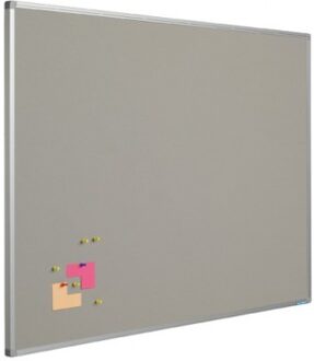 SMIT VISUAL Prikbord bulletin 16mm grijs - 120x240 cm