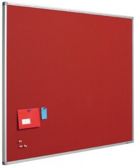 SMIT VISUAL Prikbord bulletin 16mm rood - 120x300 cm