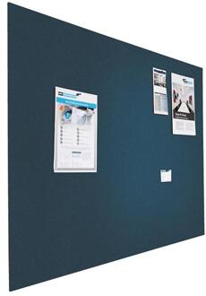 SMIT VISUAL Prikbord bulletin - Zwevend - 120x180 cm - Blauw