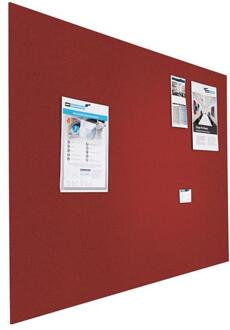 SMIT VISUAL Prikbord bulletin - Zwevend - 120x180 cm - Rood