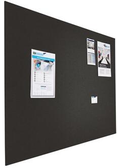 SMIT VISUAL Prikbord bulletin - Zwevend - 120x180 cm - Zwart