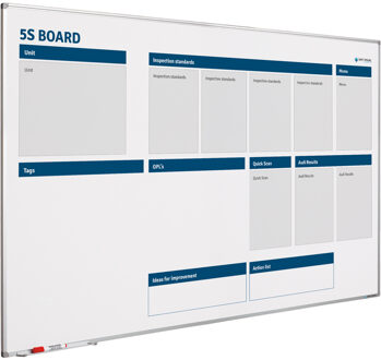 SMIT VISUAL Whiteboard 5S verbeterbord - 100x150 cm