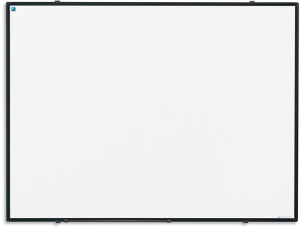 SMIT VISUAL Whiteboard gelakt staal - Softline profiel zwart - 100x200 cm Wit